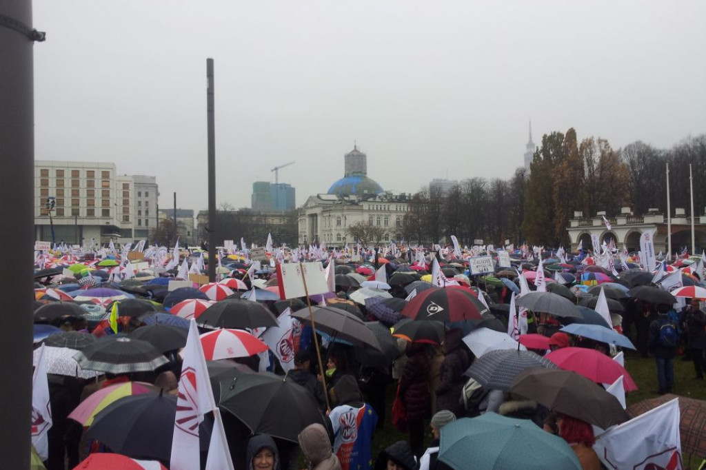 Nauczyciele protestowali w stolicy
