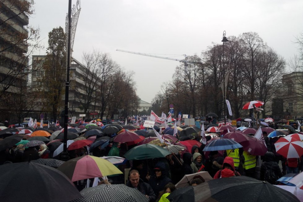 Nauczyciele protestowali w stolicy