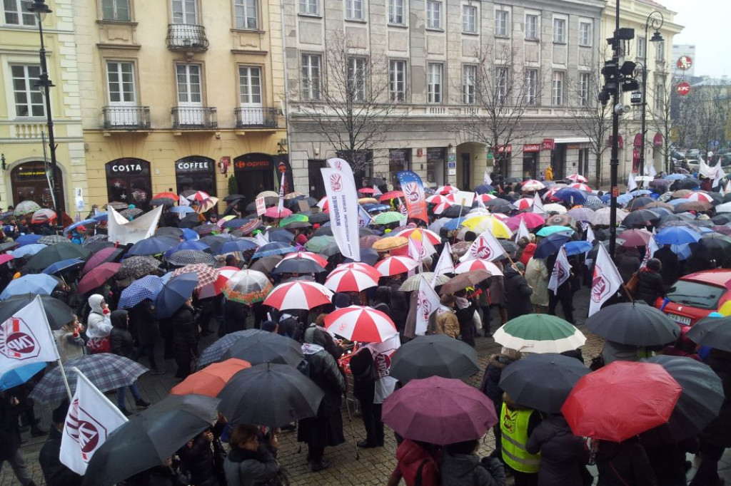 Nauczyciele protestowali w stolicy