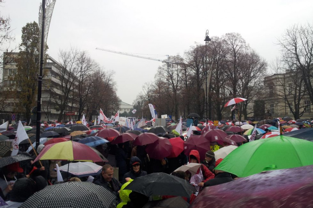 Nauczyciele protestowali w stolicy