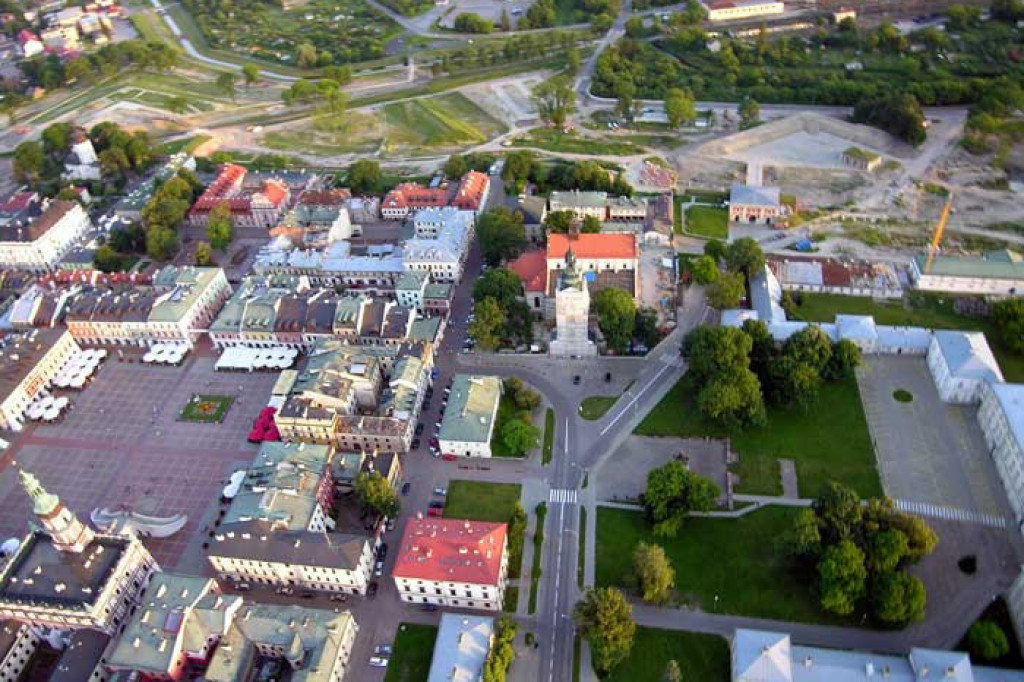 Zamojska Starówka z góry - zdjęcia