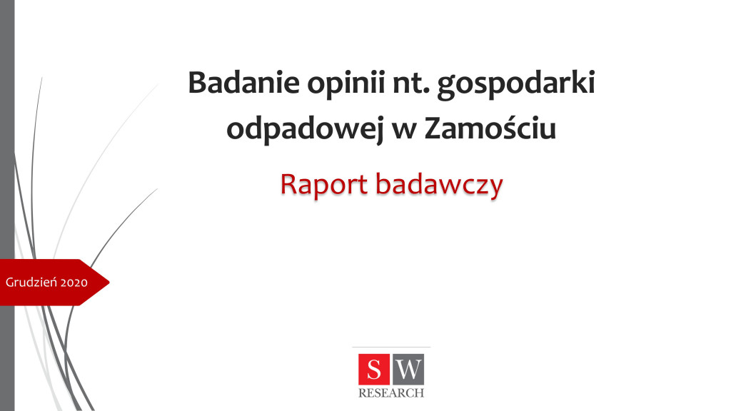 Badanie opinii nt. gospodarki odpadowej w Zamościu