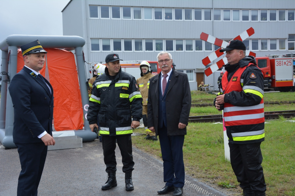 Ćwiczenia na terenie stacji kolejowej Zamość-Bortatycze PKP LHS