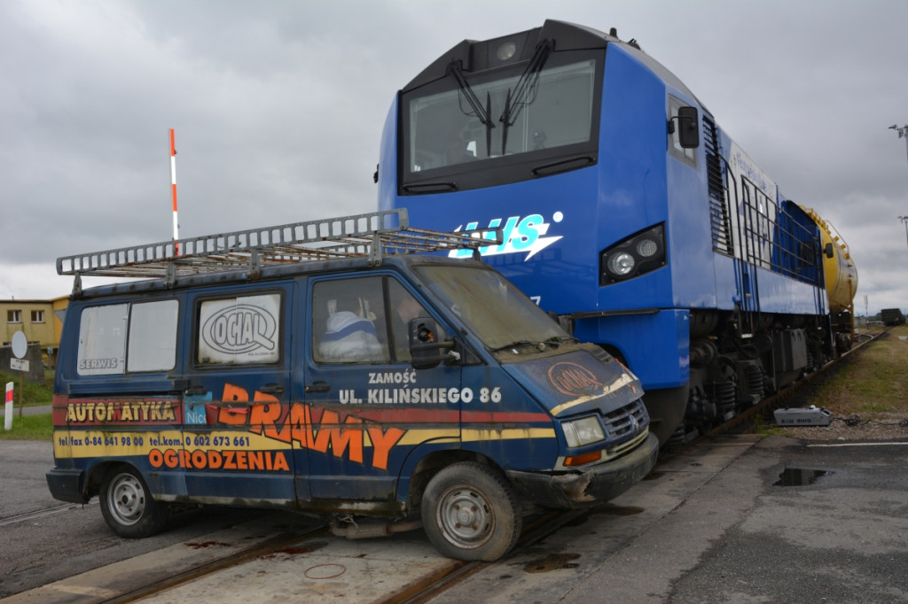 Ćwiczenia na terenie stacji kolejowej Zamość-Bortatycze PKP LHS