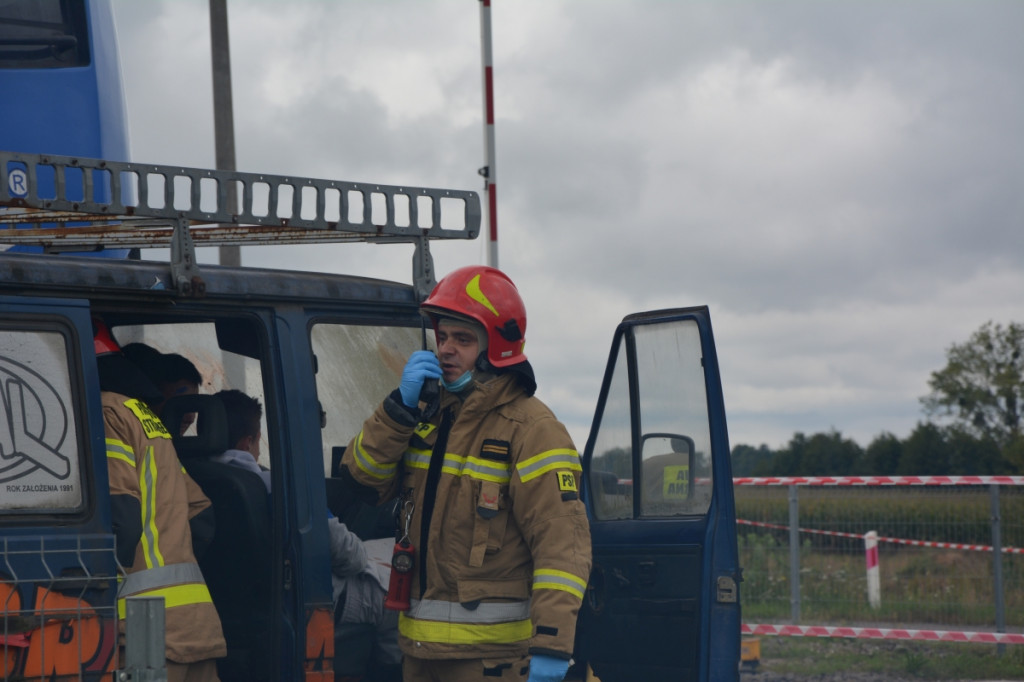 Ćwiczenia na terenie stacji kolejowej Zamość-Bortatycze PKP LHS