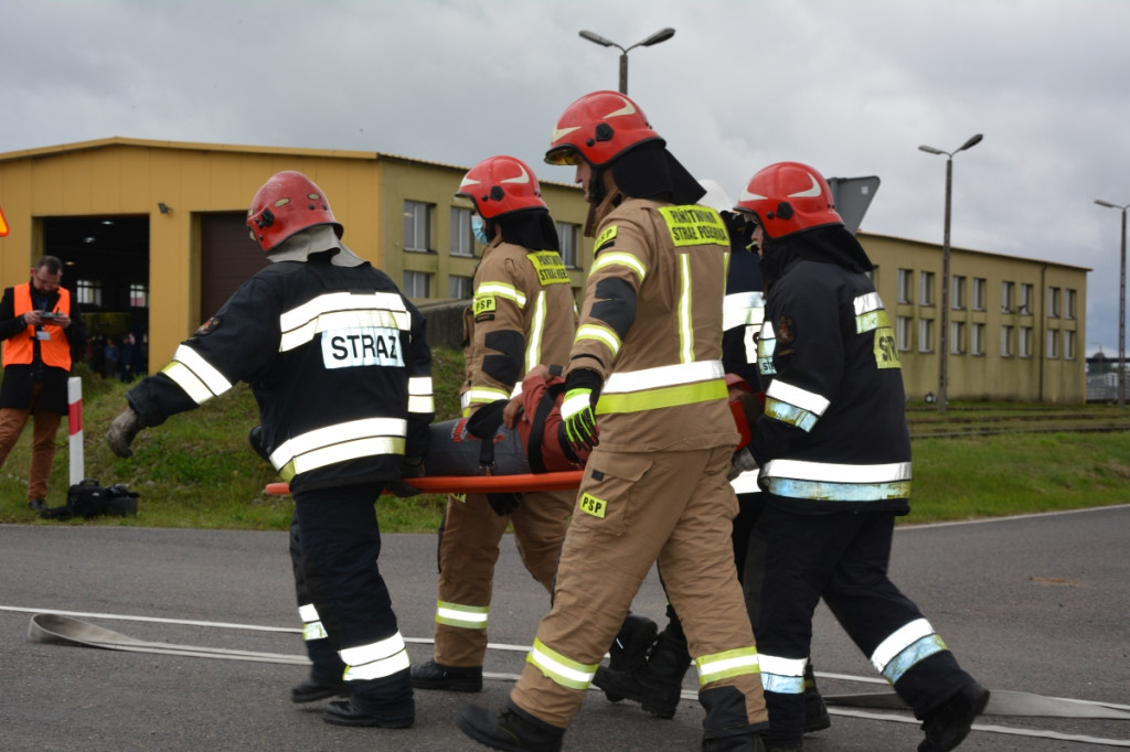 Ćwiczenia na terenie stacji kolejowej Zamość-Bortatycze PKP LHS