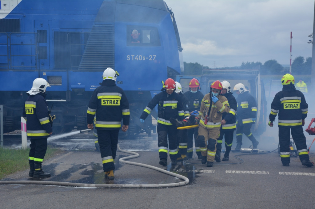 Ćwiczenia na terenie stacji kolejowej Zamość-Bortatycze PKP LHS