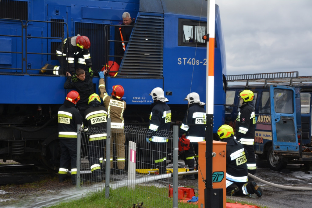 Ćwiczenia na terenie stacji kolejowej Zamość-Bortatycze PKP LHS