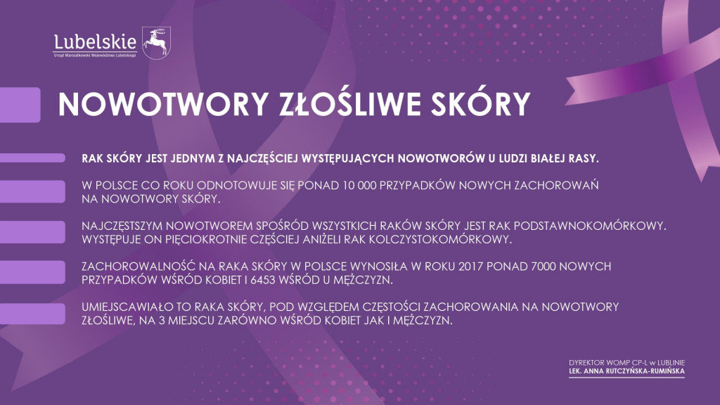 Program profilaktyki raka skóry dla mieszkańców województwa lubelskiego