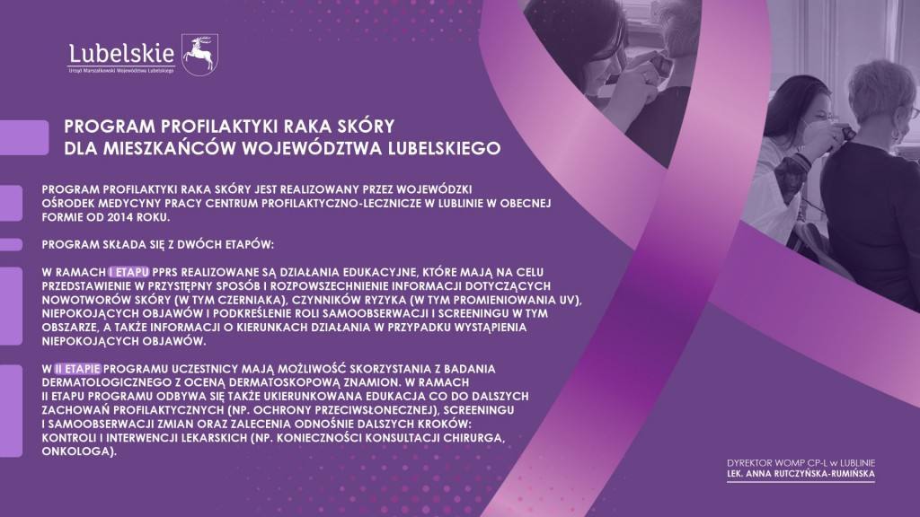 Program profilaktyki raka skóry dla mieszkańców województwa lubelskiego