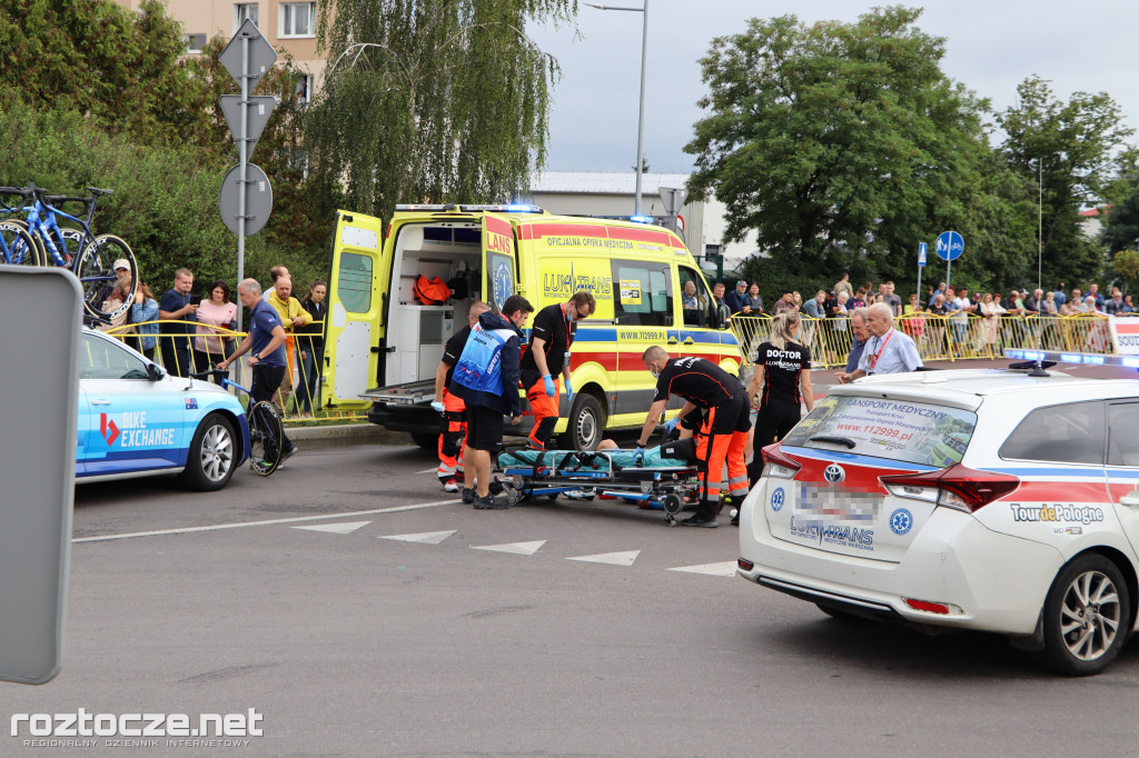 Finisz II etapu wyścigu kolarskiego Tour de Pologne w Zamościu