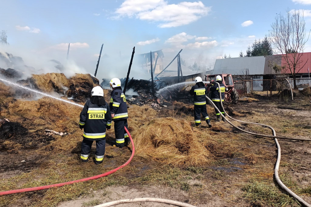 Pożar budynków w gminie Zwierzyniec