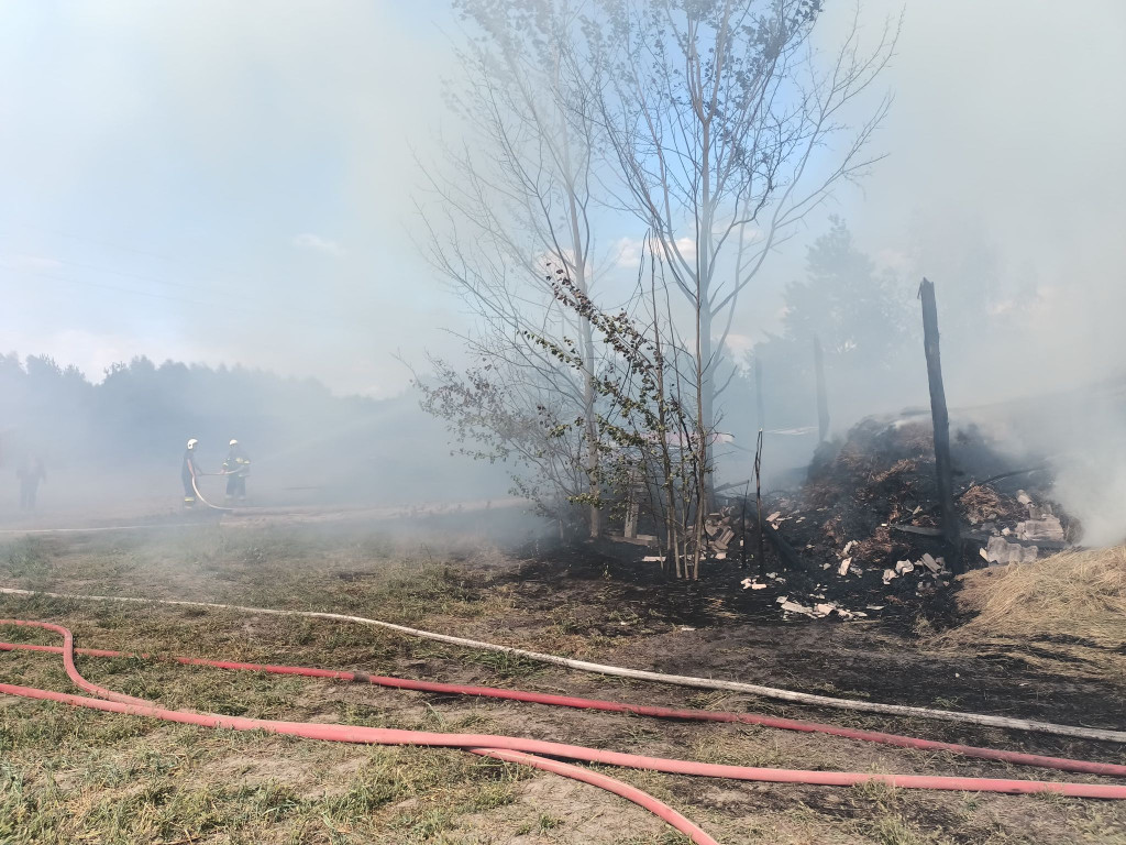 Pożar budynków w gminie Zwierzyniec