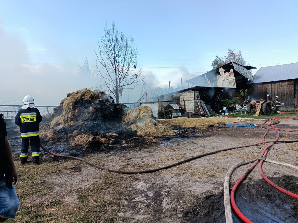 Pożar budynków w gminie Zwierzyniec