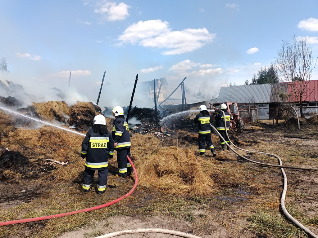 Pożar budynków w gminie Zwierzyniec