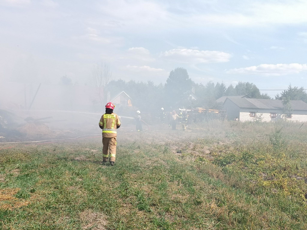 Pożar budynków w gminie Zwierzyniec