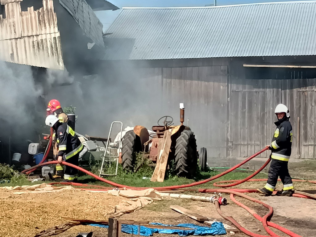 Pożar budynków w gminie Zwierzyniec