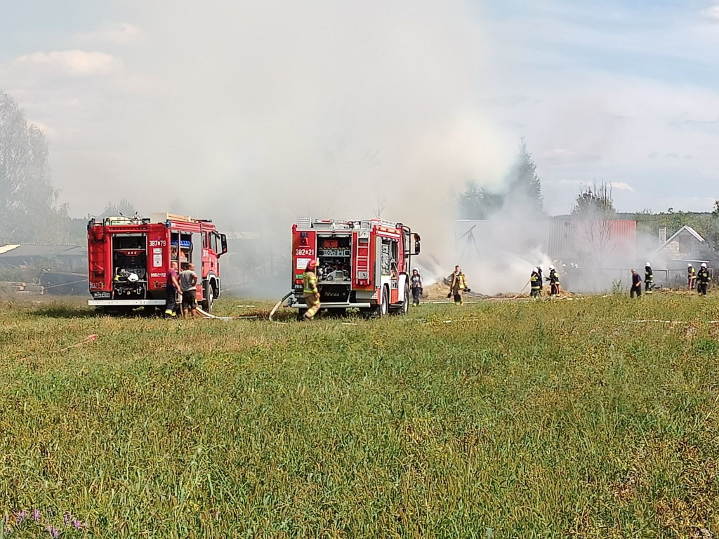 Pożar budynków w gminie Zwierzyniec