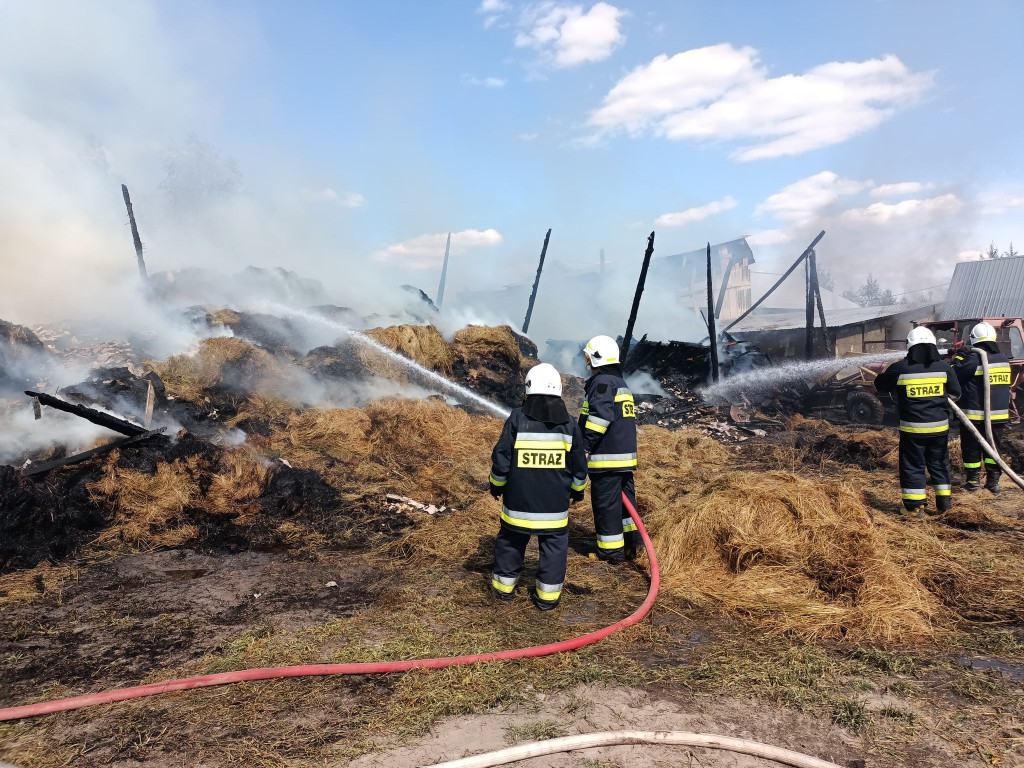 Pożar budynków w gminie Zwierzyniec