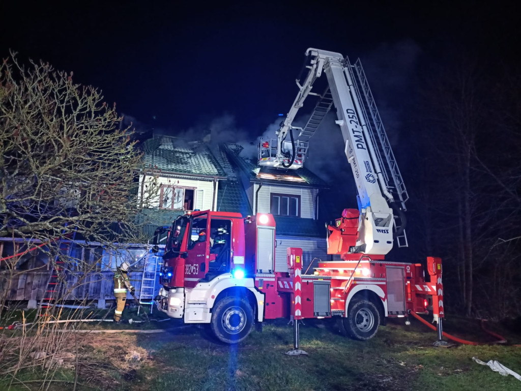 Pożar budynku mieszkalnego w Kawęczynku