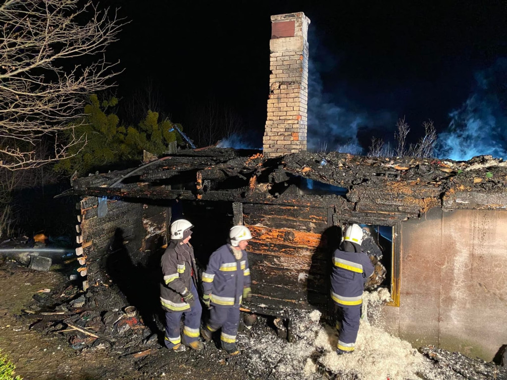 Pożar budynku mieszkalnego w Majdanie Sitanieckim