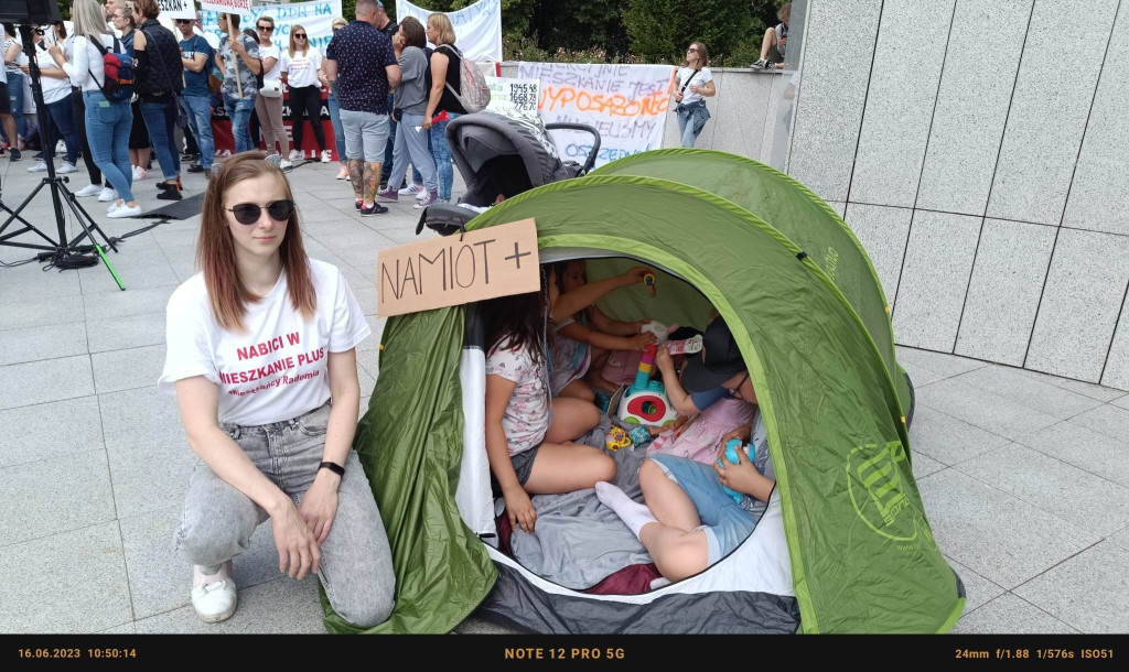 Protest mieszkańców Zamościa pod Sejmem