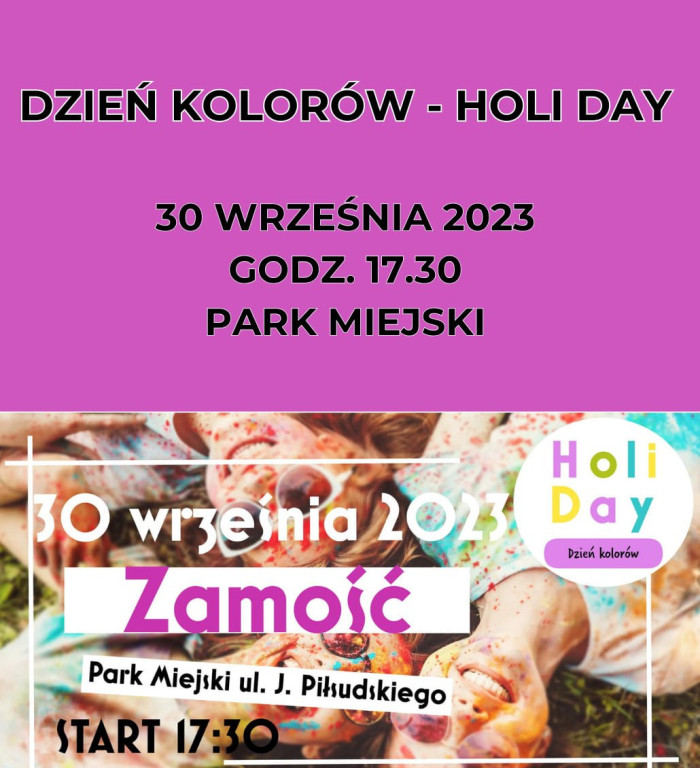 Dzień kolorów - Holi Day w Parku Miejskim