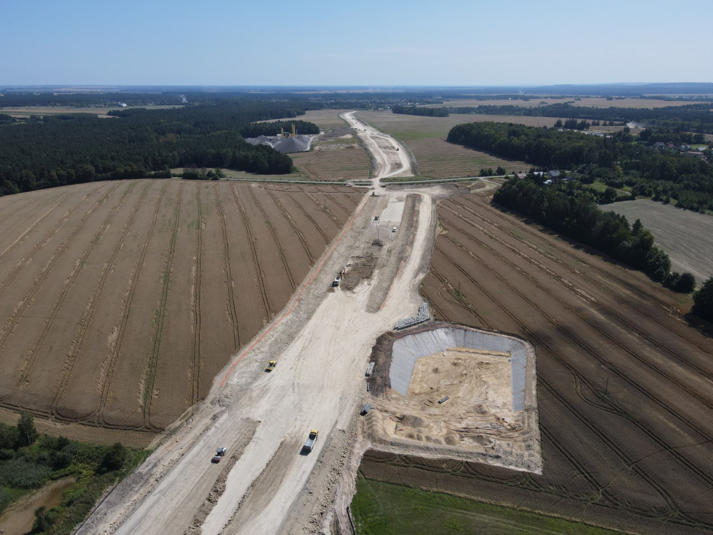 Budowa S17 na południe od Zamościa