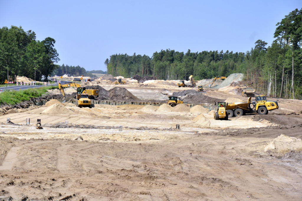 Budowa S17 na południe od Zamościa