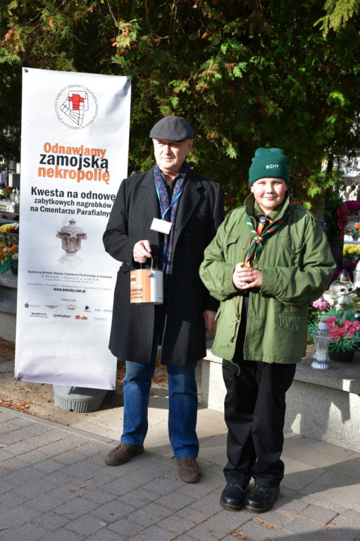 Kwesta 1 listopada na cmentarzu