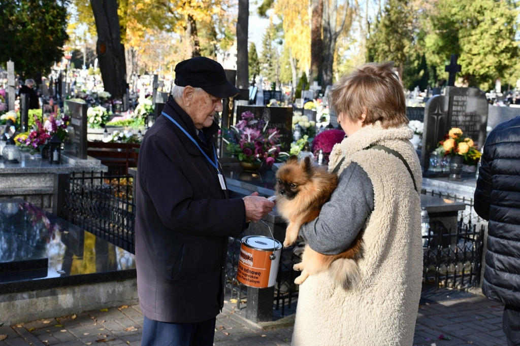 Kwesta 1 listopada na cmentarzu