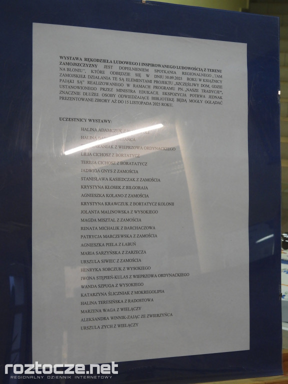 Rękodzieło w Książnicy Zamojskiej