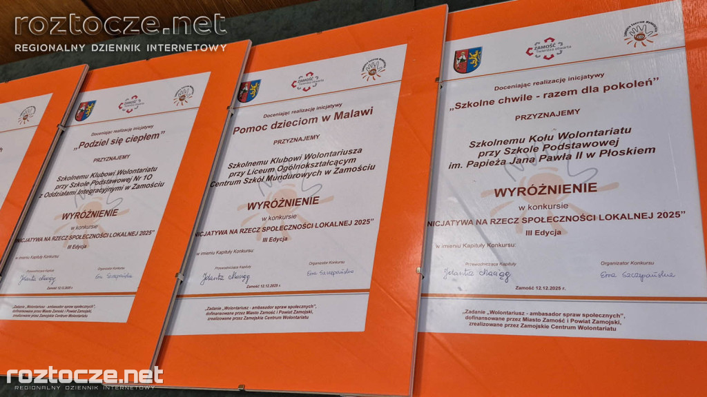 Gala zamojskiego wolontariatu
