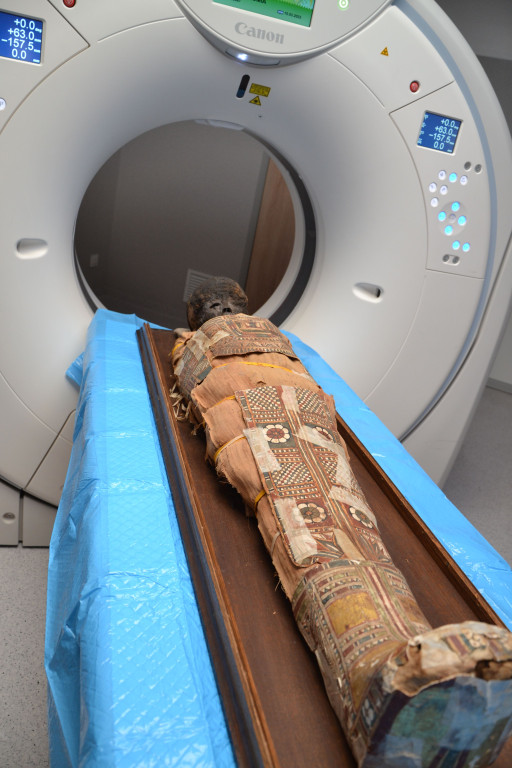 Egipska mumia pod lupą radiologów z Lublina