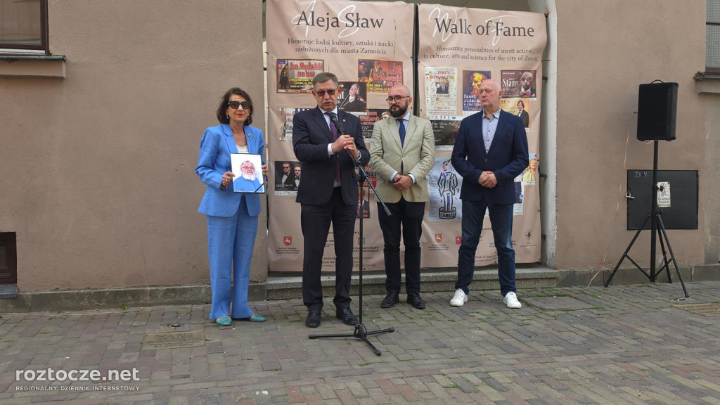 Franciszek Maśluszczak w Alei Sław - konferencja prasowa