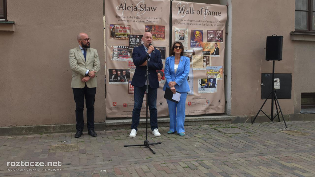 Franciszek Maśluszczak w Alei Sław - konferencja prasowa