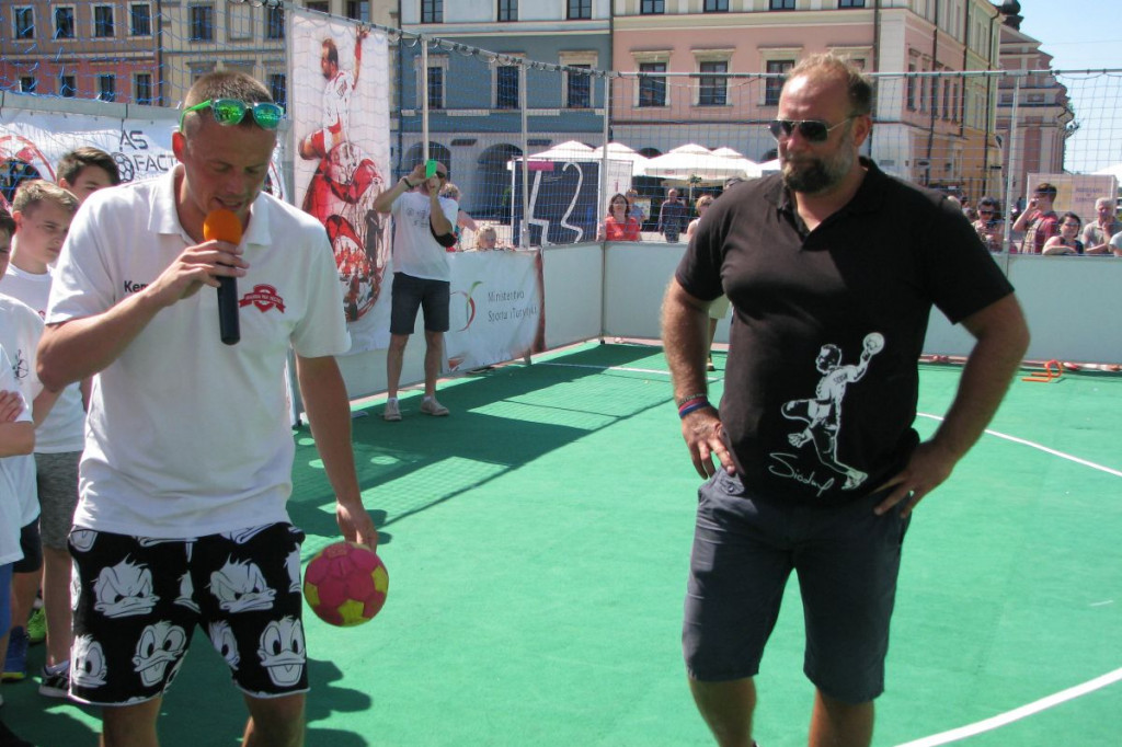 Zamość: Artur Siódmiak i Michał Jurecki zachęcali do gry w piłkę ręczną [ZDJĘCIA]