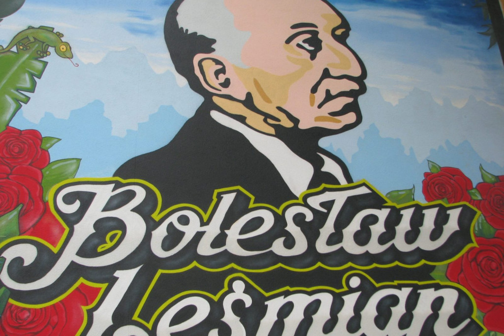 Zamość: Mural Leśmiana na ul. Peowiaków