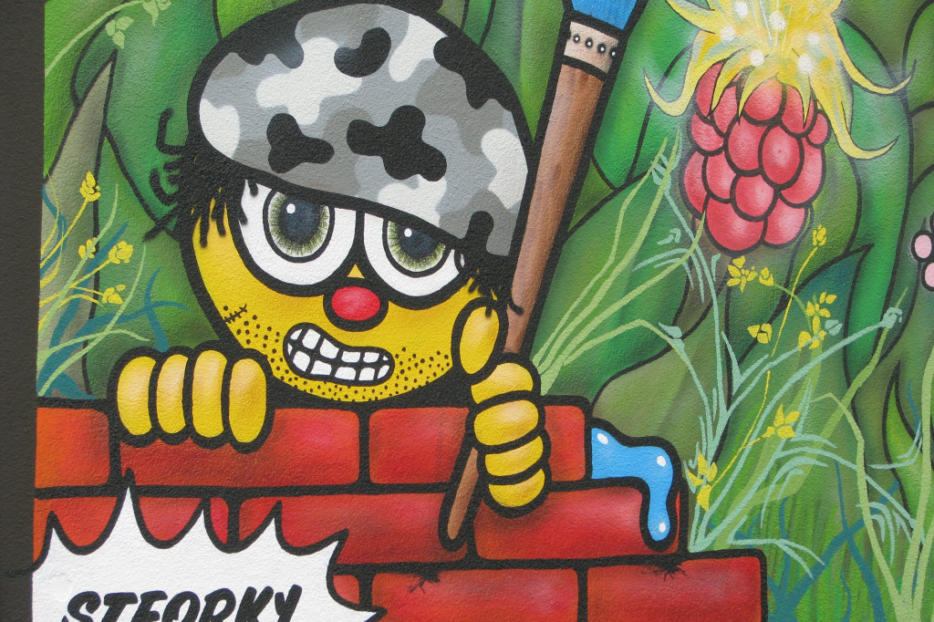 Zamość: Mural Leśmiana na ul. Peowiaków