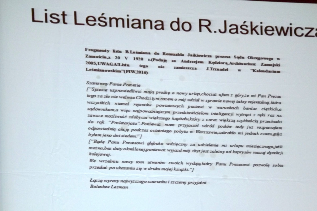 Zamość: Kameralny wieczór z Leśmianem w roli głównej