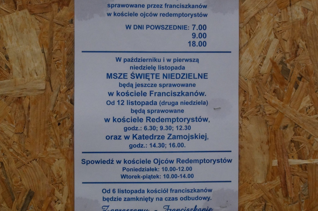 Zamość: Trwa remont kościoła oo. franciszkanów [FOTO]