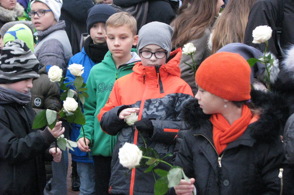 Zamość: Biało-czerwona flaga z 1000 róż [FOTO]