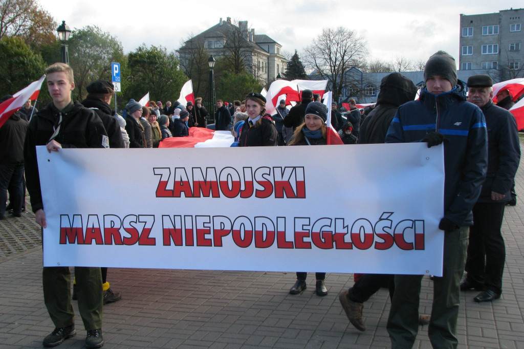 Zamość: Ulicami miasta przeszedł Zamojski Marsz Niepodległości [FOTO]