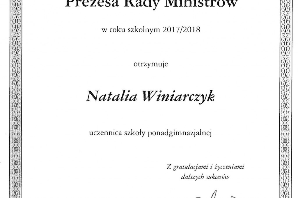 Zamość: Stypendyści Prezesa Rady Ministrów ZSP Nr 5
