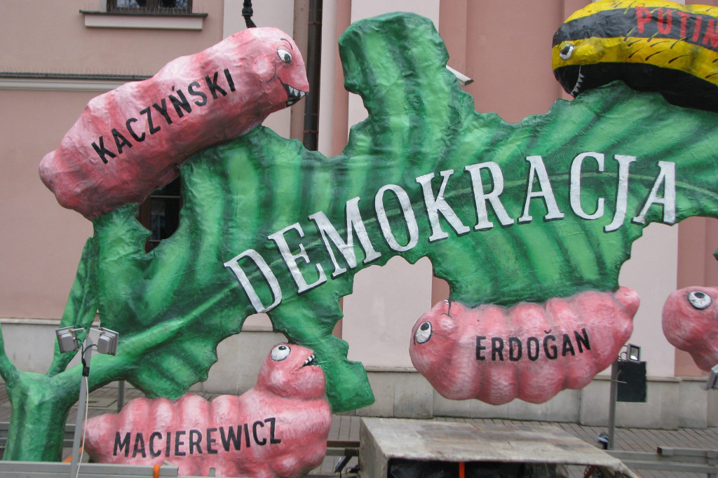 Zamość: Liść Demokracji na Rynku Wodnym [FOTO, VIDEO]
