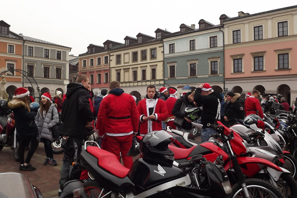 Zamość: Mikołaje na motorach na Kwadracie [FOTO]