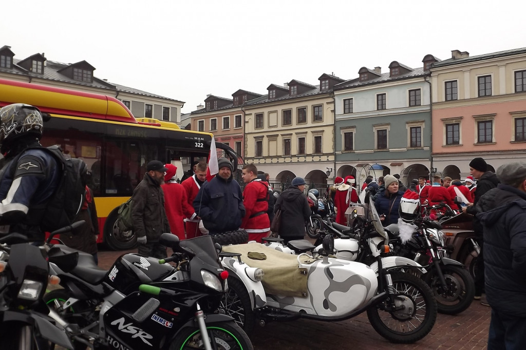 Zamość: Mikołaje na motorach na Kwadracie [FOTO]