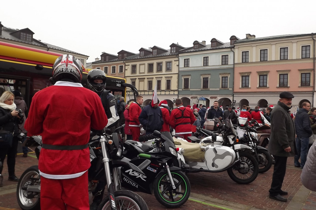 Zamość: Mikołaje na motorach na Kwadracie [FOTO]