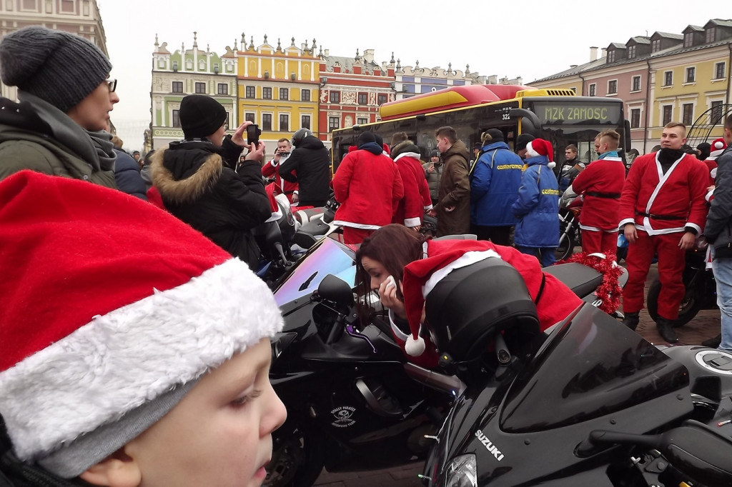 Zamość: Mikołaje na motorach na Kwadracie [FOTO]