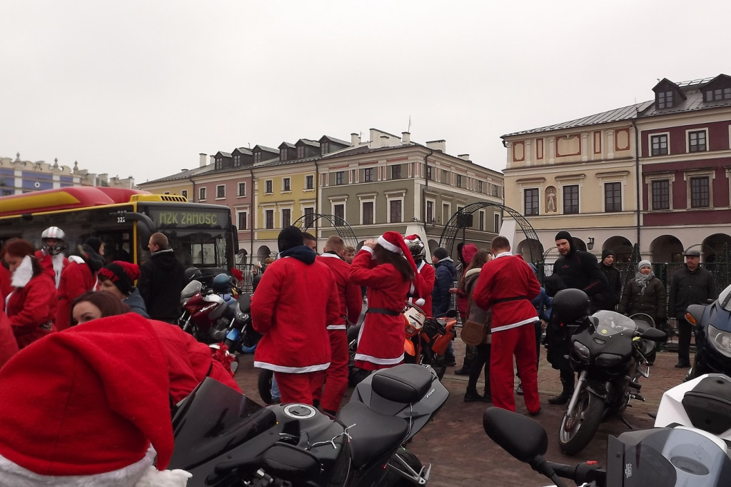 Zamość: Mikołaje na motorach na Kwadracie [FOTO]